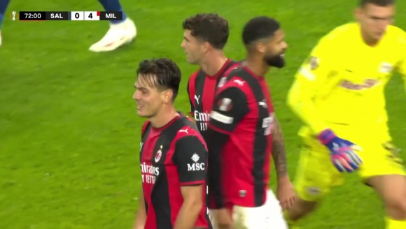 米兰4-0锁定胜局!亚沙里前场断球,拉莫斯禁区内打门得手!